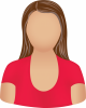 Female red scoop neck 