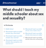 Middle School and Sexuality (Web)